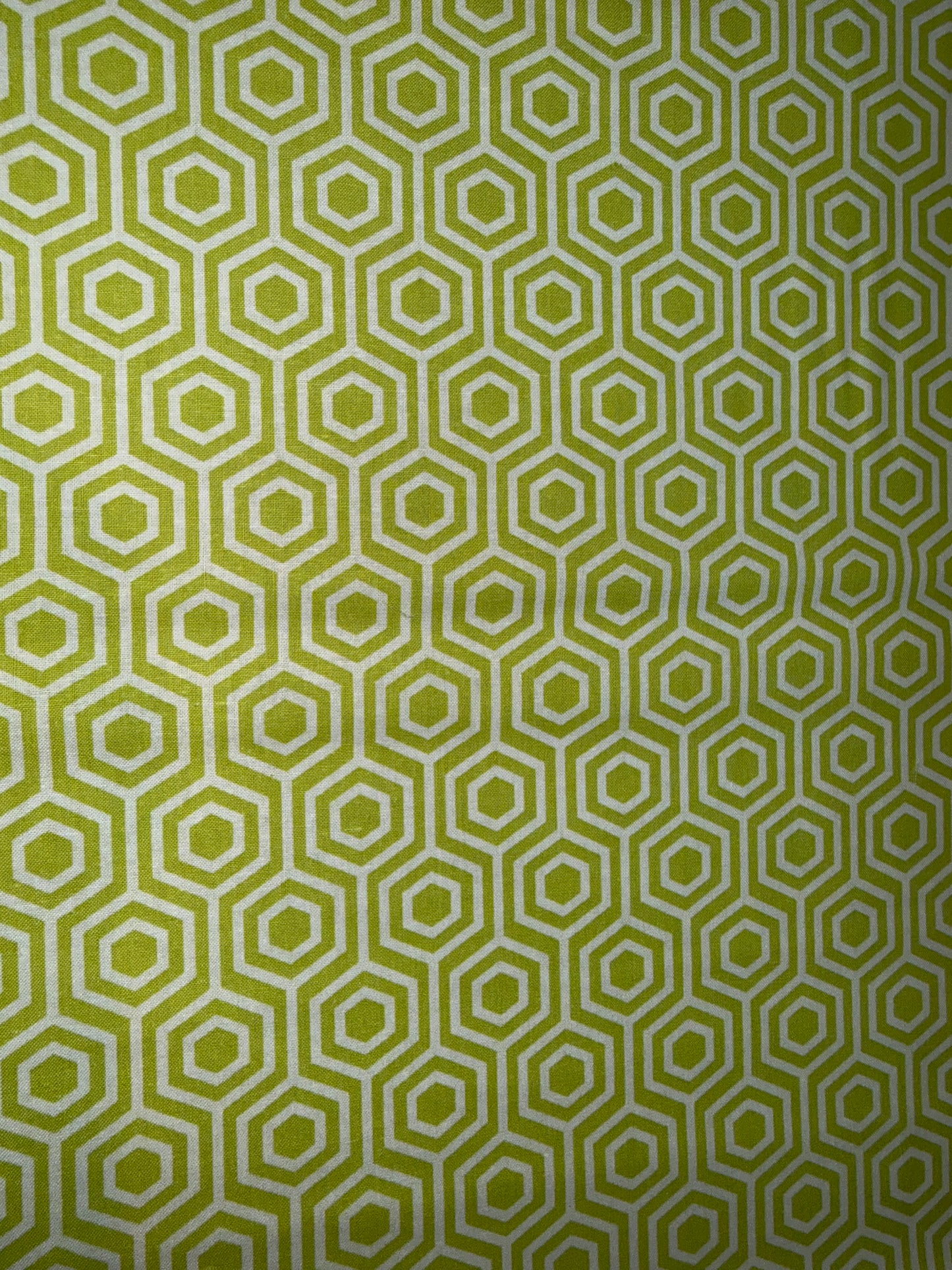 Emma & Mila Lime Hexagon Geometric Quilting Cotton Fabric β Modern Hex Print β 44/45" Wide