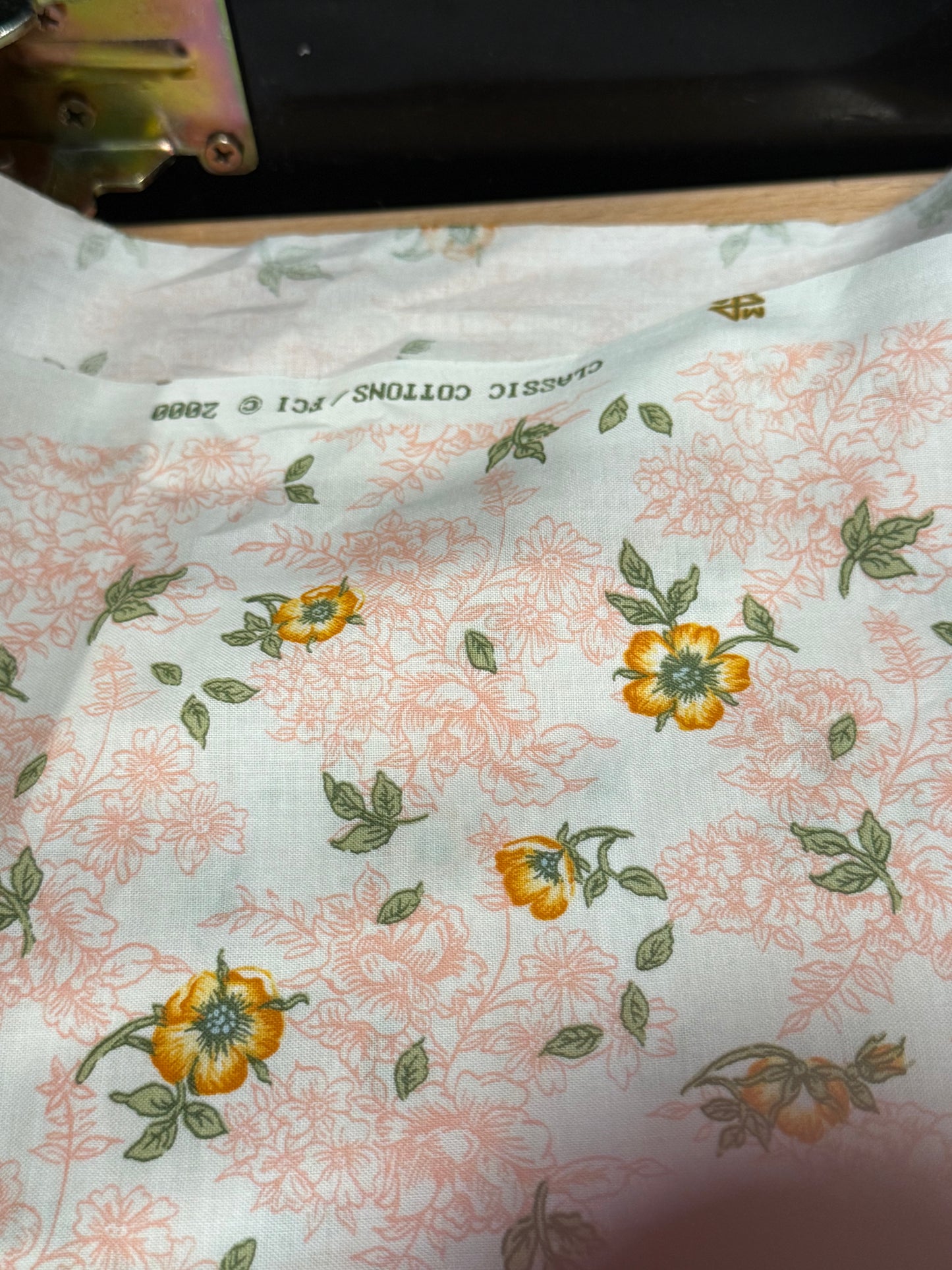 Vintage Classic Cottons Floral Quilting Fabric – 44/45 Inches Wide – Yellow Wildflower Print