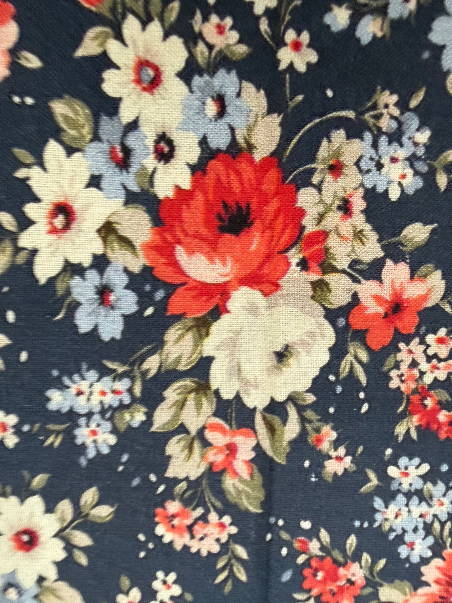 Marshall Dry Goods Vintage Florals #68 – Navy Cottage Floral Quilting Cotton | 44/45" Wide