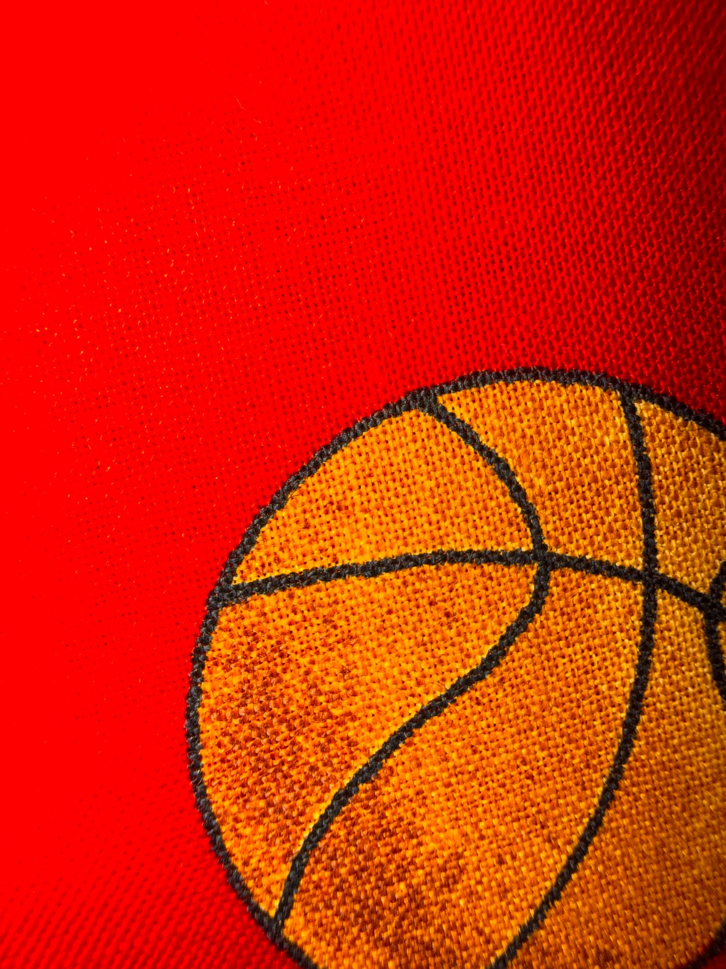 Basketball Words Novelty Quilting Cotton Fabric – Slam Dunk, Swoosh & Score! – 44/45" Wide