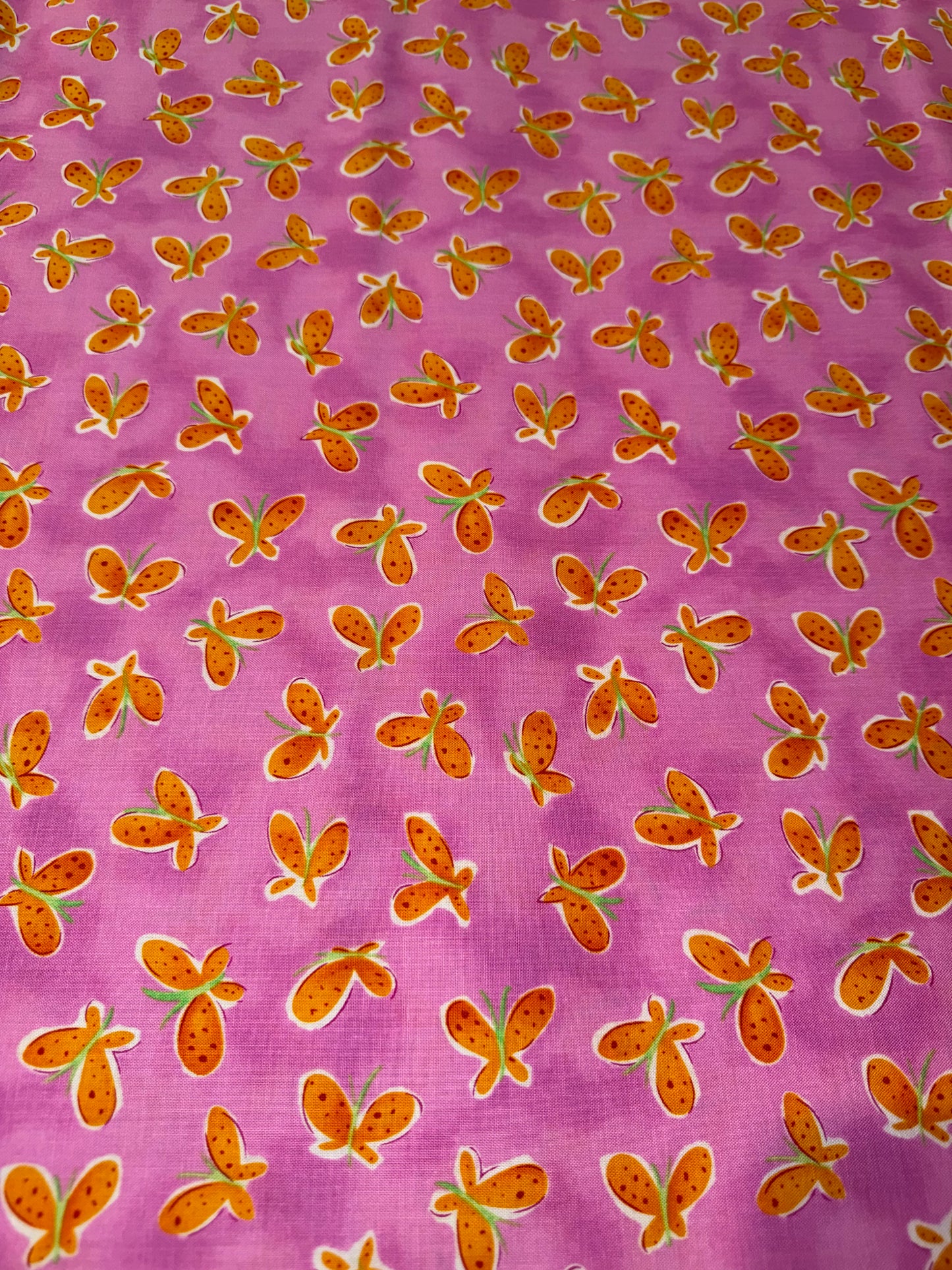 Blank Quilting "Whimsy Daisical" Butterfly Quilt Cotton Fabric – 44/45" Wide – Pink & Orange Butterfly Print
