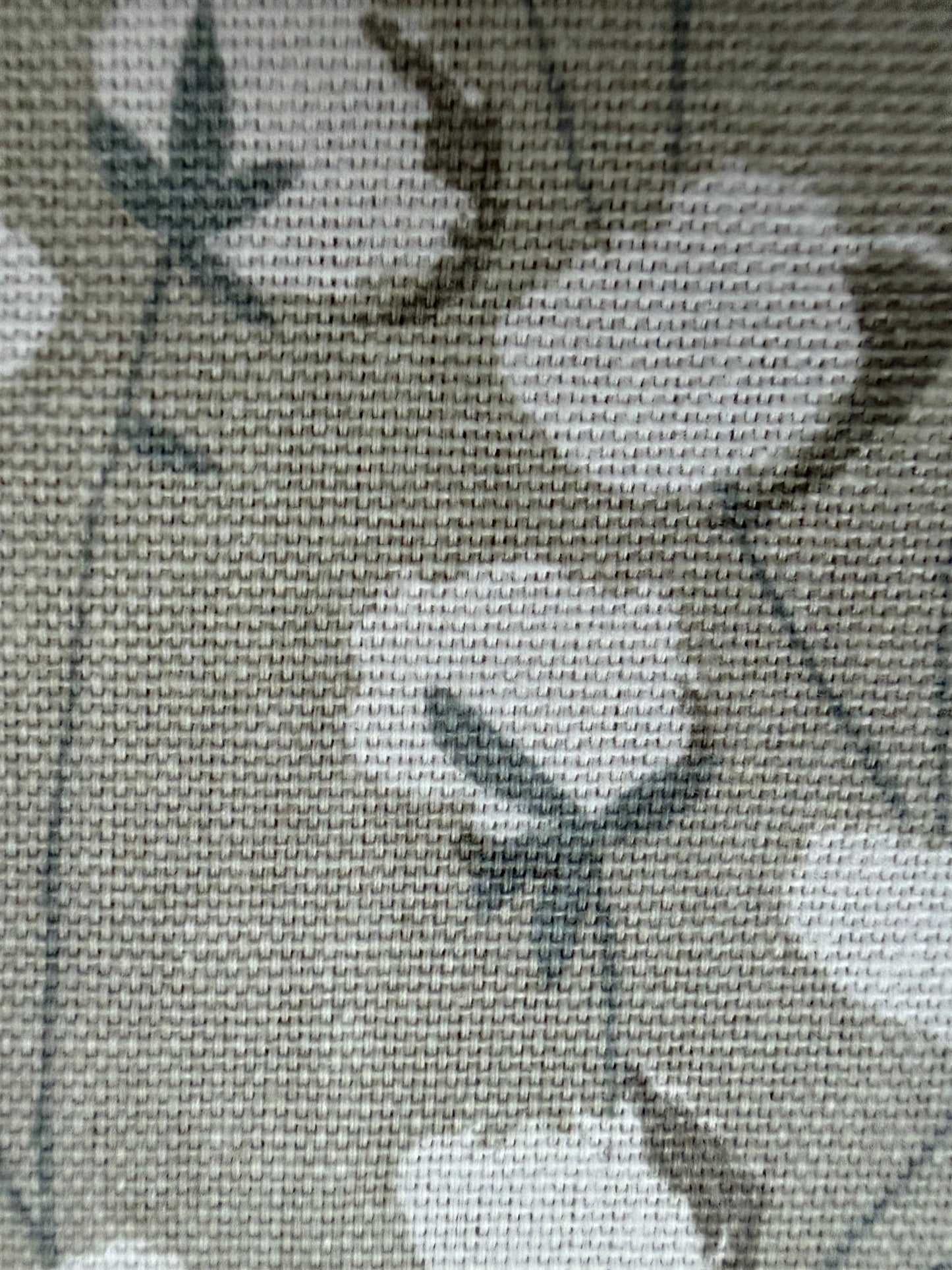 Heavyweight Cotton Canvas Fabric – Taupe Cotton Blossoms | 55+ Inch Wide | Floral Home Décor & Upholstery Fabric
