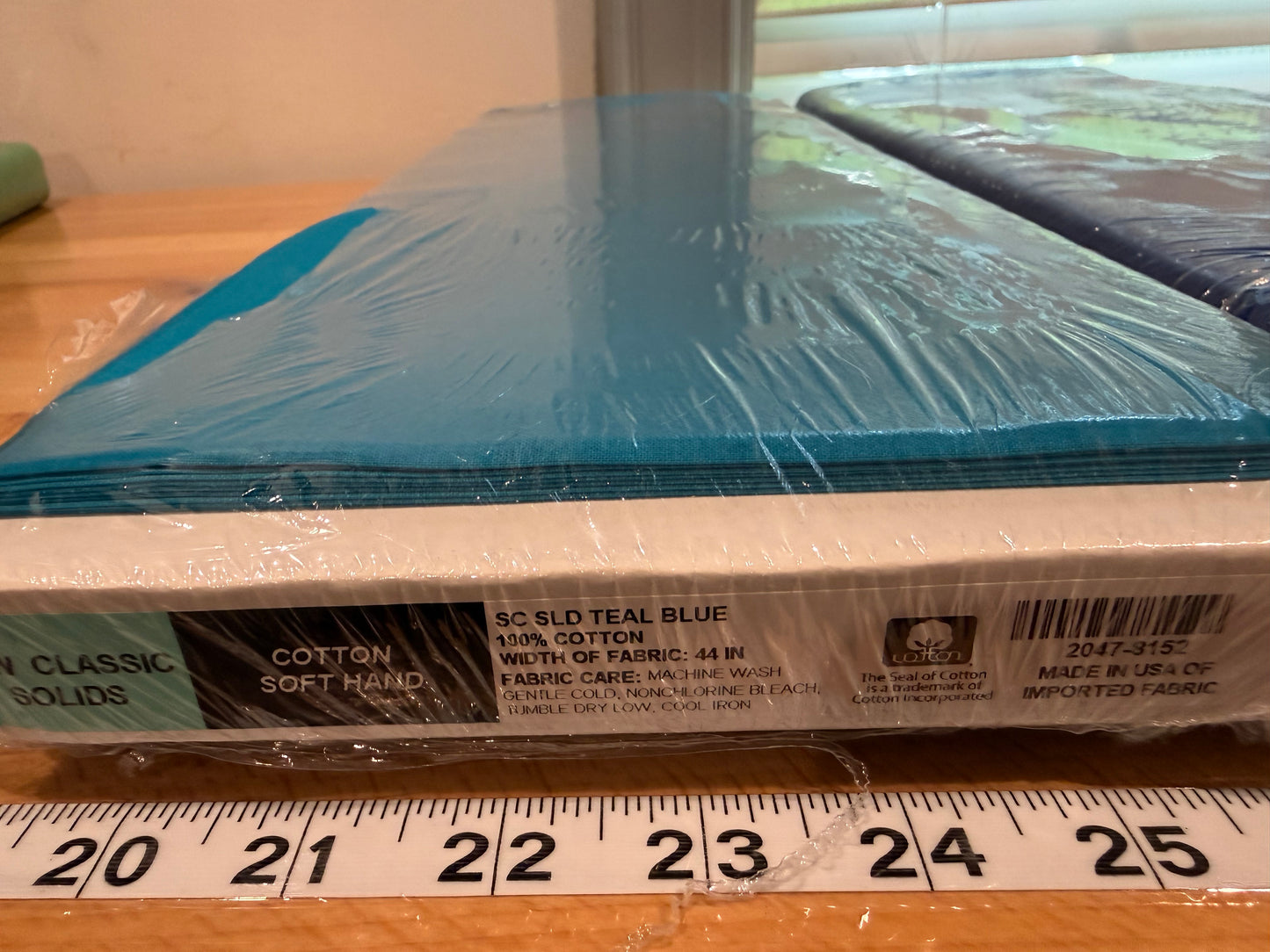 8 Yard Bolt Teal Blue Quilting Cotton Fabric – Sew Classic Solids 100% Cotton – 44" Wide Continuous Bolt
