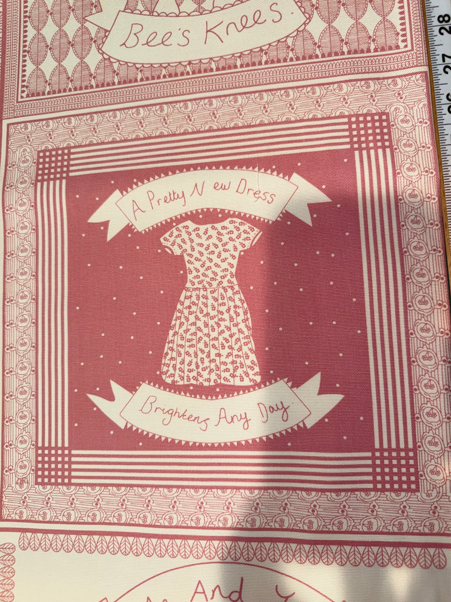 Vintage Alexander Henry "Everyone Needs Support" Canvas Fabric Panel – 44/45" Wide