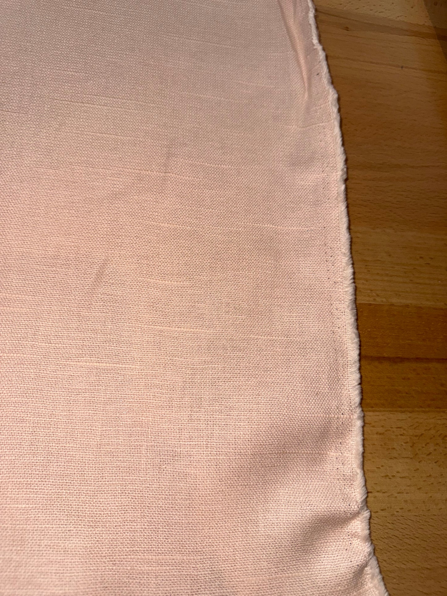 Blush Pink Linen Blend Fabric – Textured Slub Weave | Medium Weight | 56+ Inches Wide