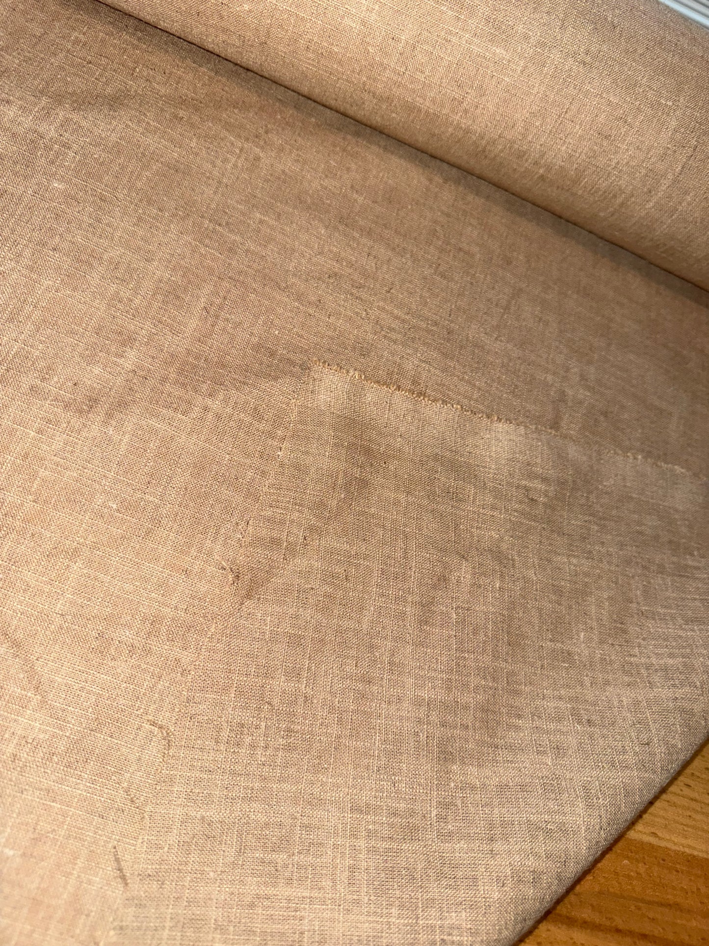 Natural Medium Weight Linen Fabric – 54+ Inches Wide – Woven Flax Linen – Neutral Tan