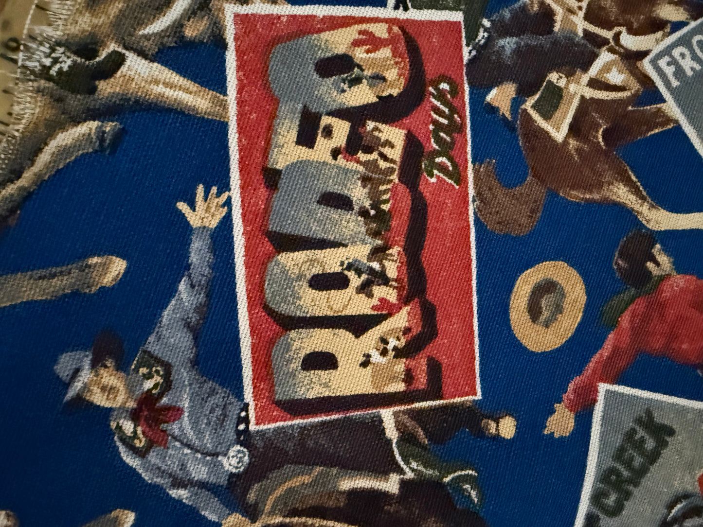 Robert Allen Extra Wide Western Rodeo Canvas Fabric – 60+ Inch Wide Cowboy & Ranch Cotton Canvas by the Yard