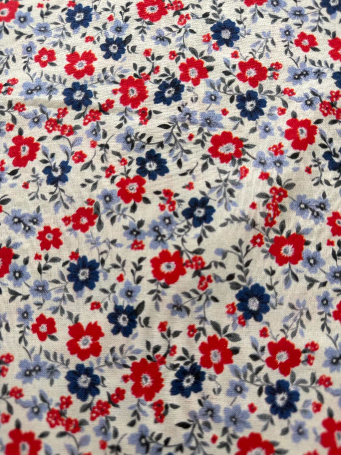 Marshall Dry Goods Vintage Florals 57 – Red, White & Navy Quilting Cotton | 45" Wide