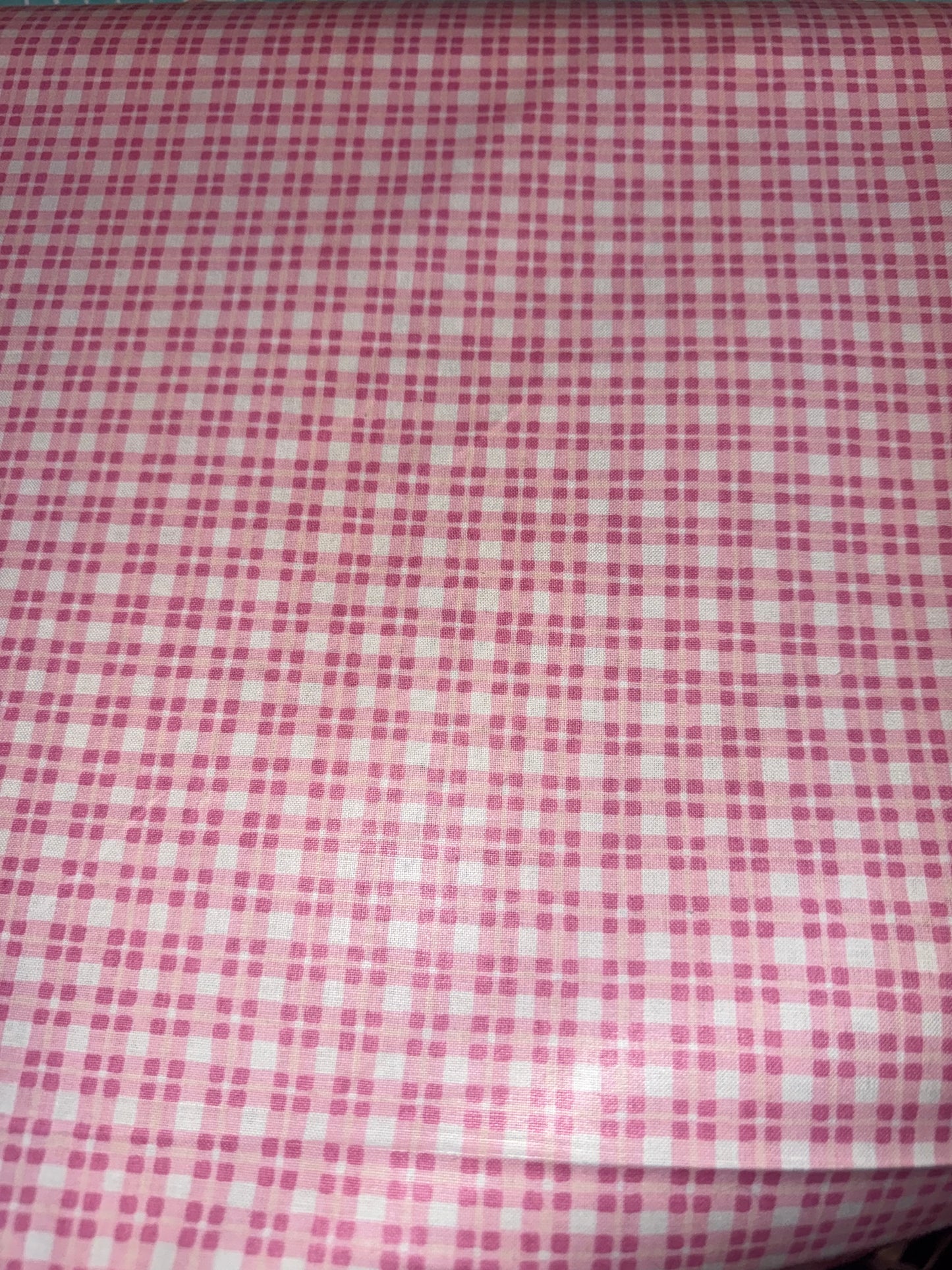 Cynthia Rowley Pink Plaid Scotchgard® Cotton Fabric – 54+ Inches Wide – Designer Home Décor Cotton
