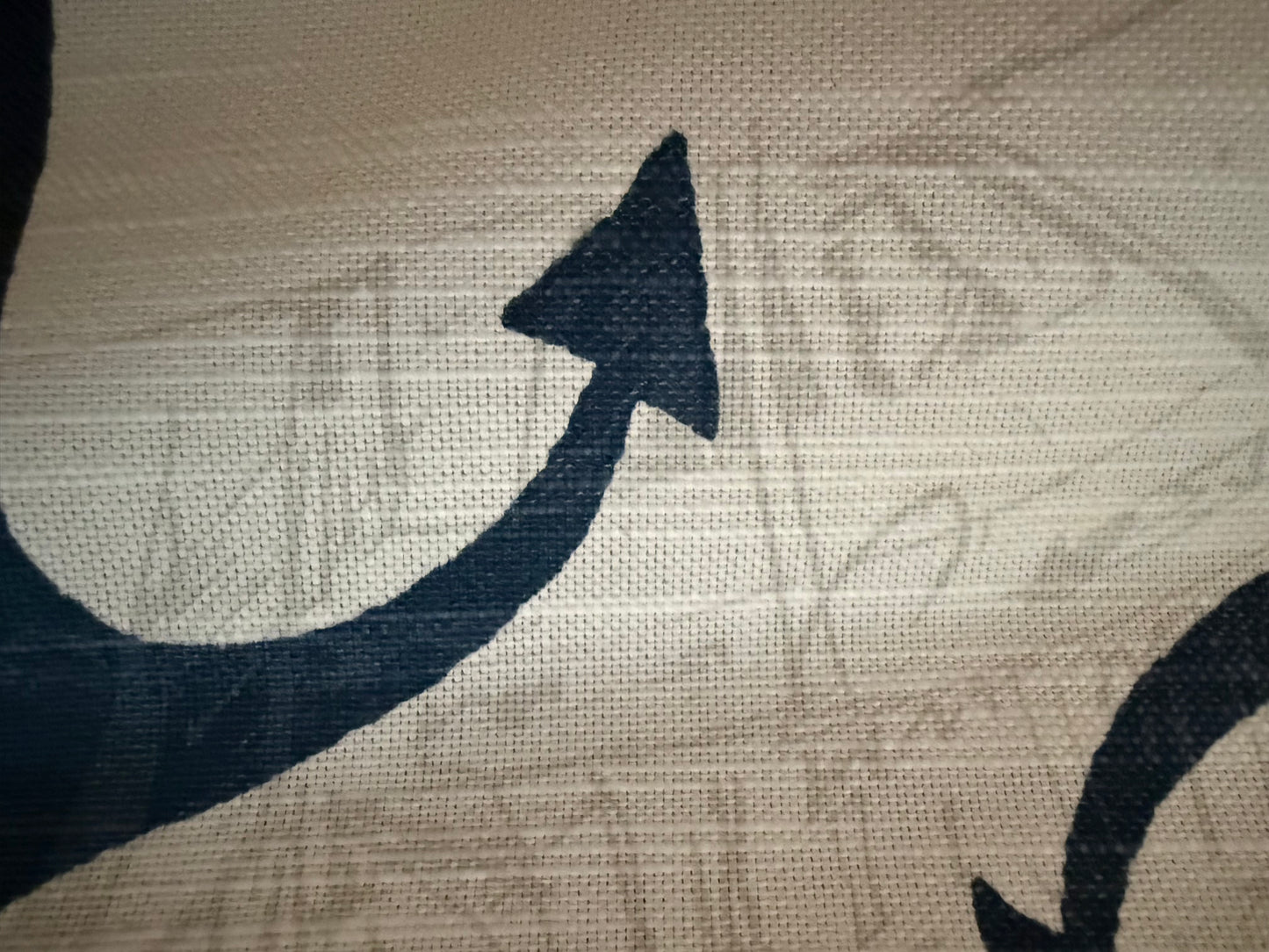 Nautical Anchor Cotton Canvas Fabric 54"+ Wide – Navy Anchors on Vintage Maritime Background