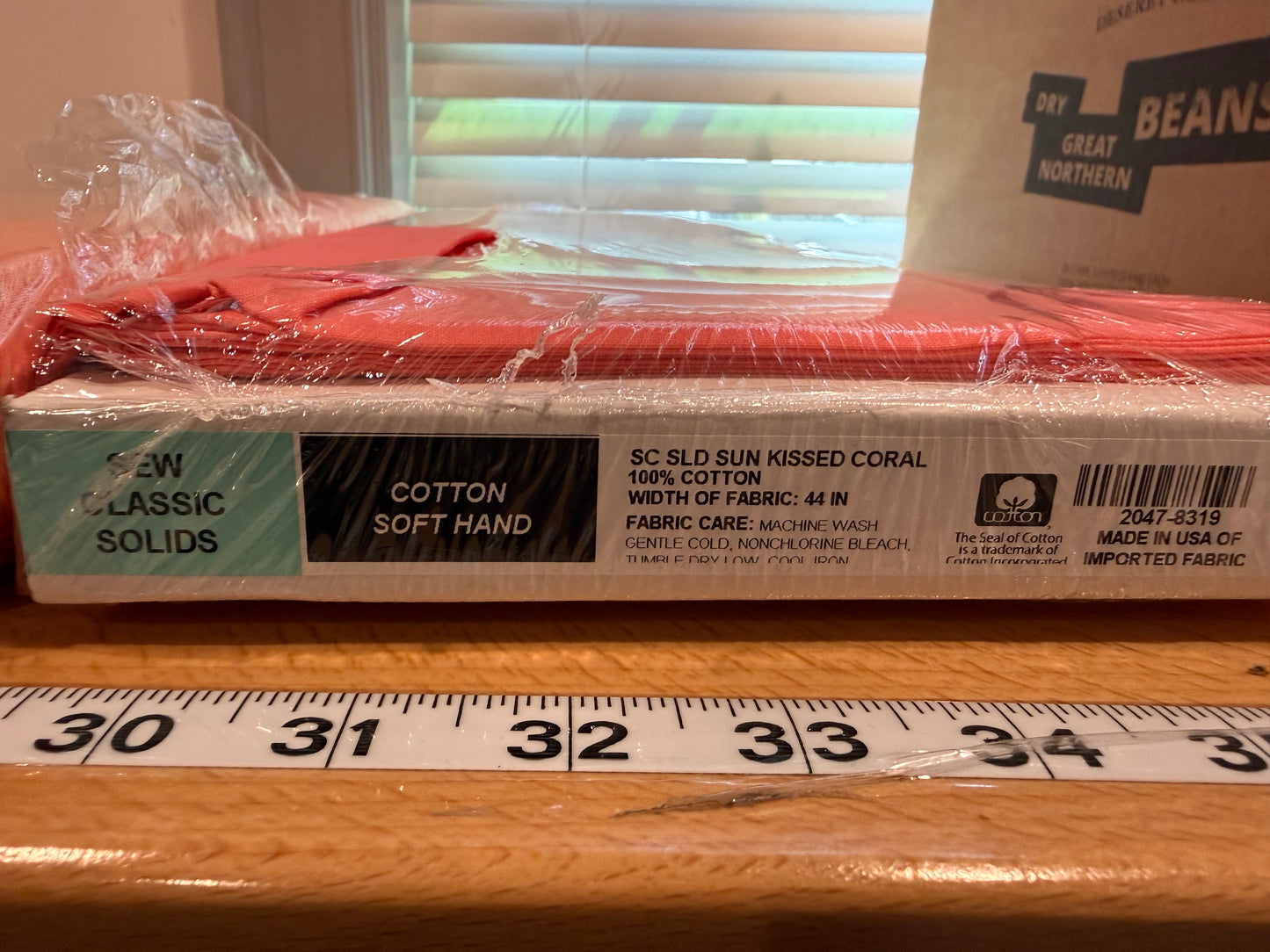 Sun Kissed Coral Solid Cotton Fabric – 100% Cotton – 44" Wide – Full 8 Yard Bolt – Quilt Weight