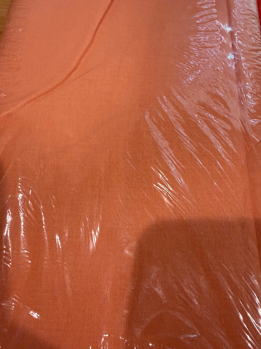 Peach Pink Solid Cotton Fabric – 100% Cotton – 44" Wide – Full 8 Yard Bolt – Quilt Weight