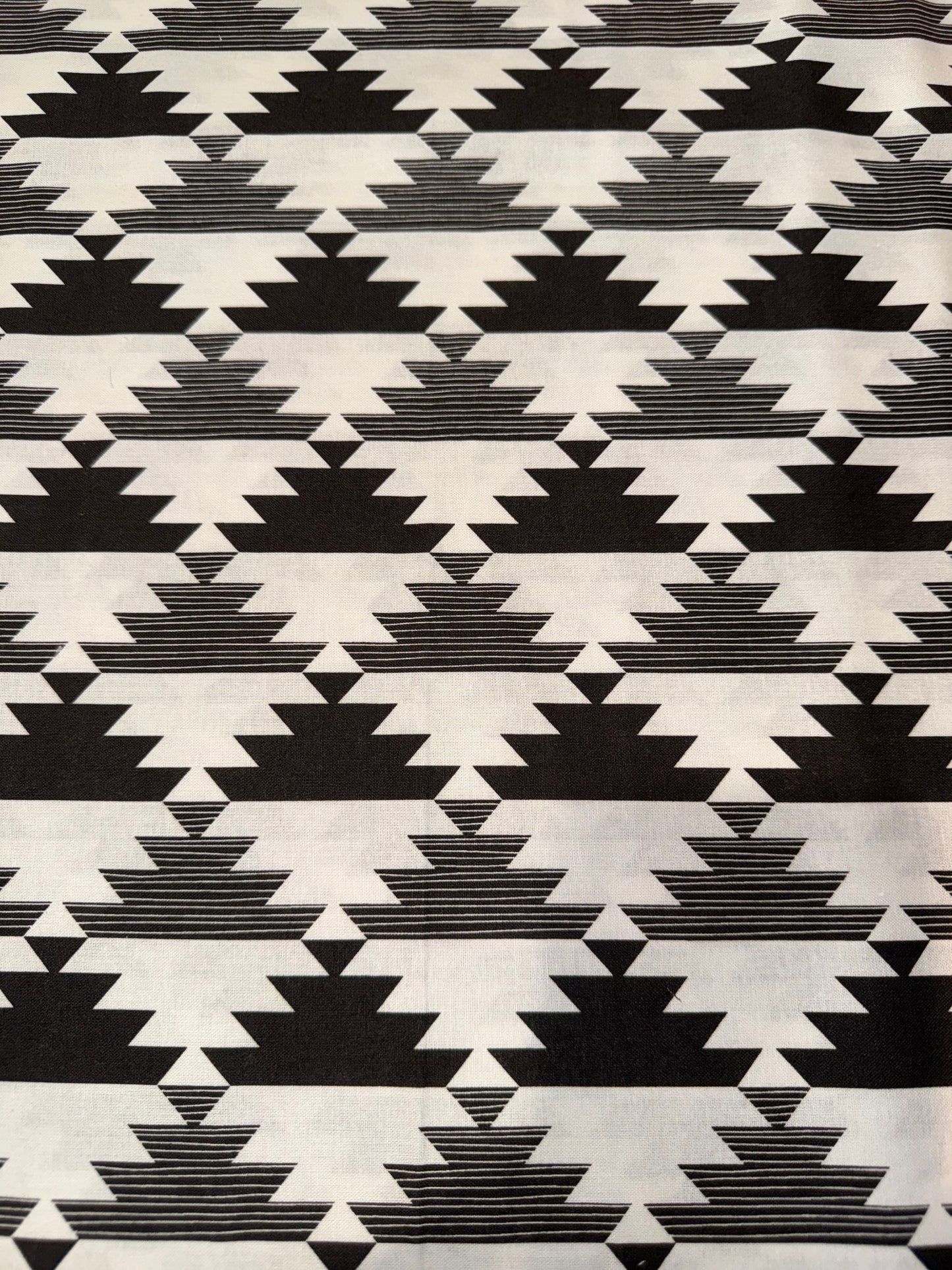 Emma & Mila Black & White Southwestern Geometric Quilting Cotton Fabric – 44/45" Wide
