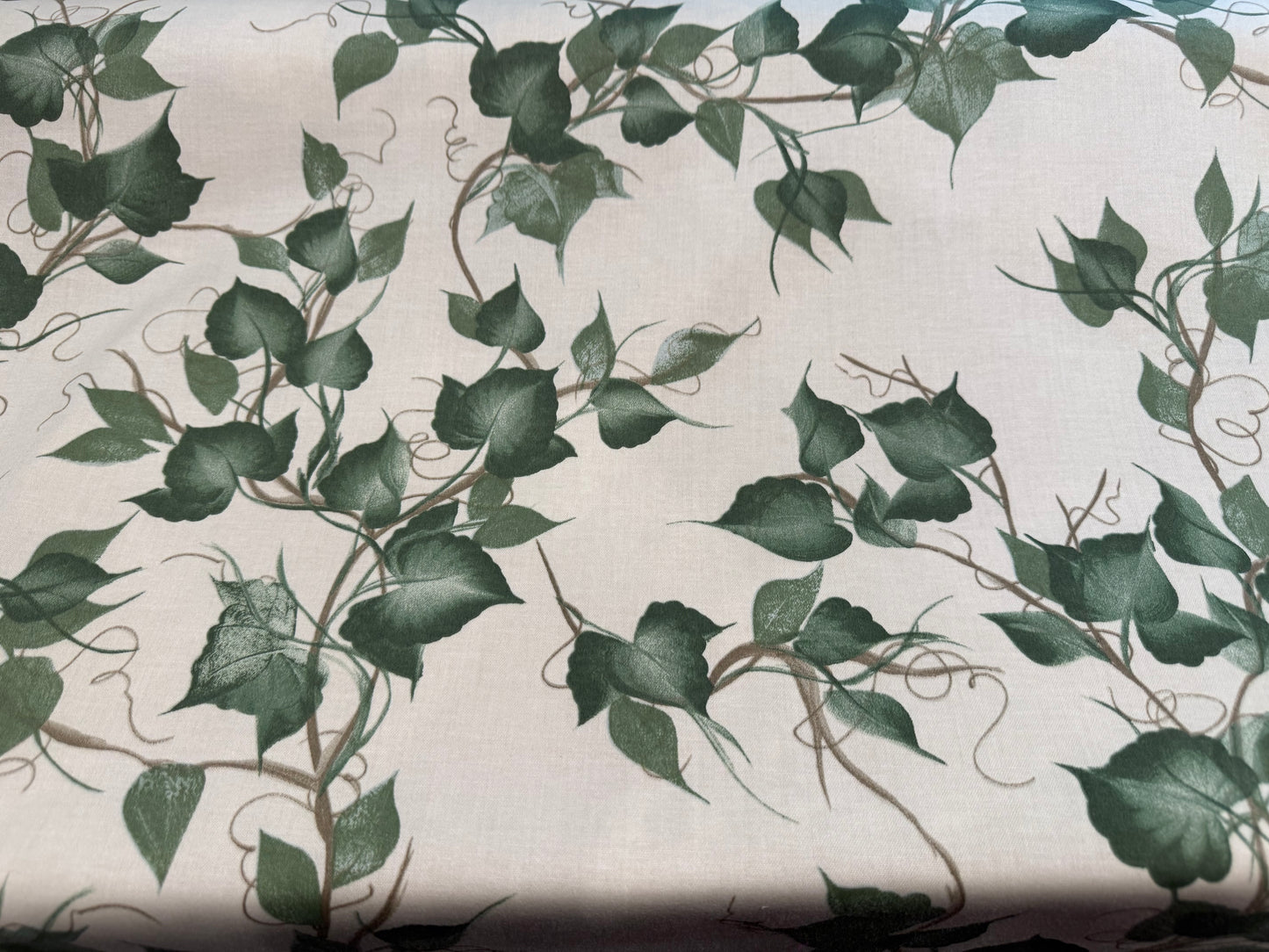 Brewster Home Fashions Ivy Vine Cotton Fabric – 54+ Inches Wide – Green Botanical Print