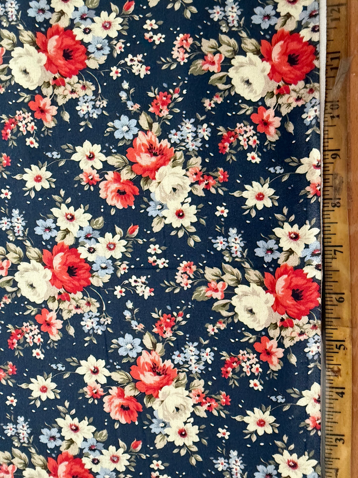 Marshall Dry Goods Vintage Florals #68 – Navy Cottage Floral Quilting Cotton | 44/45" Wide