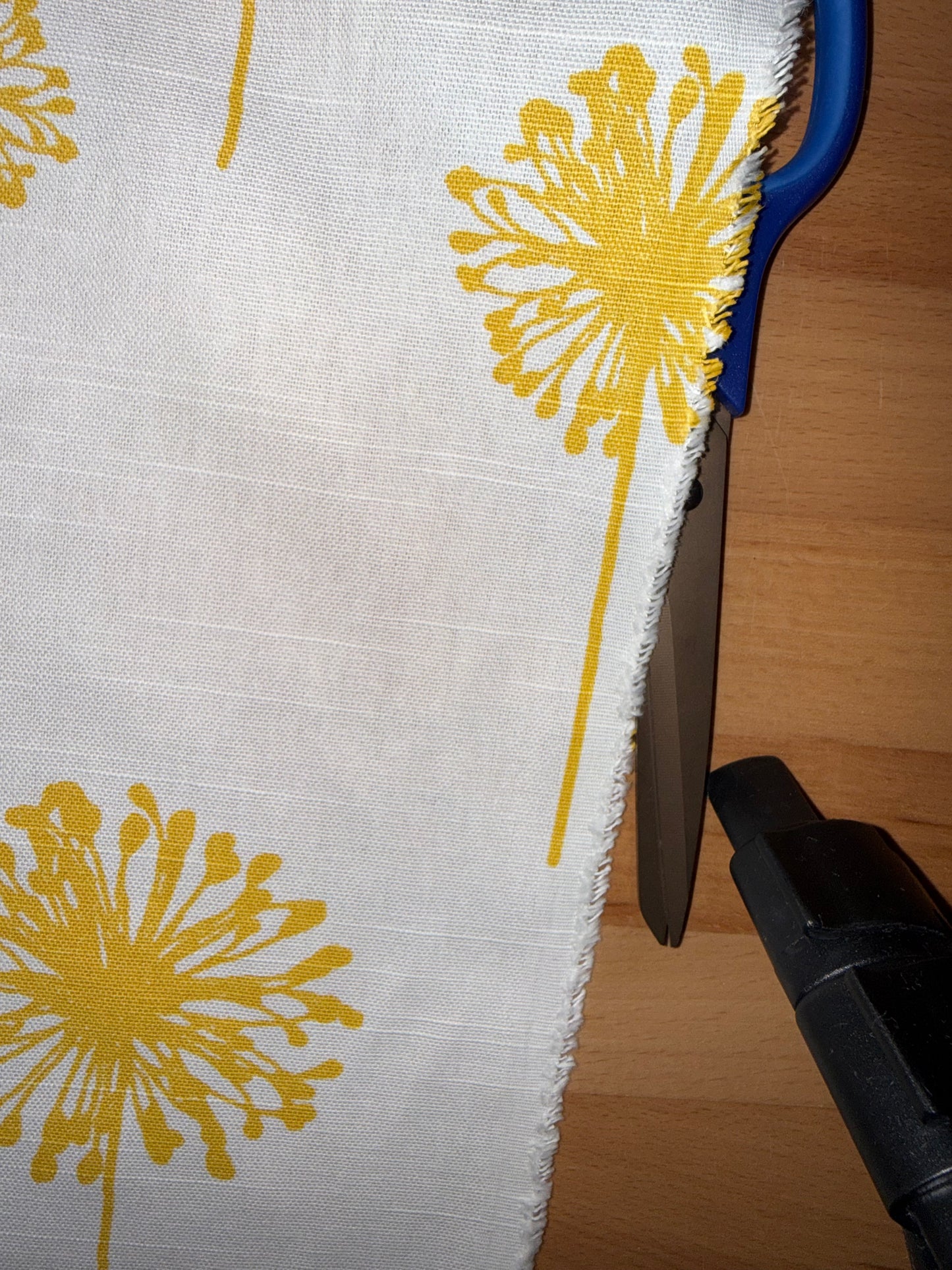 Marigold Yellow Dandelion Puff Cotton Canvas Fabric 56"+ Wide – Modern Botanical Home Décor & Upholstery Fabric