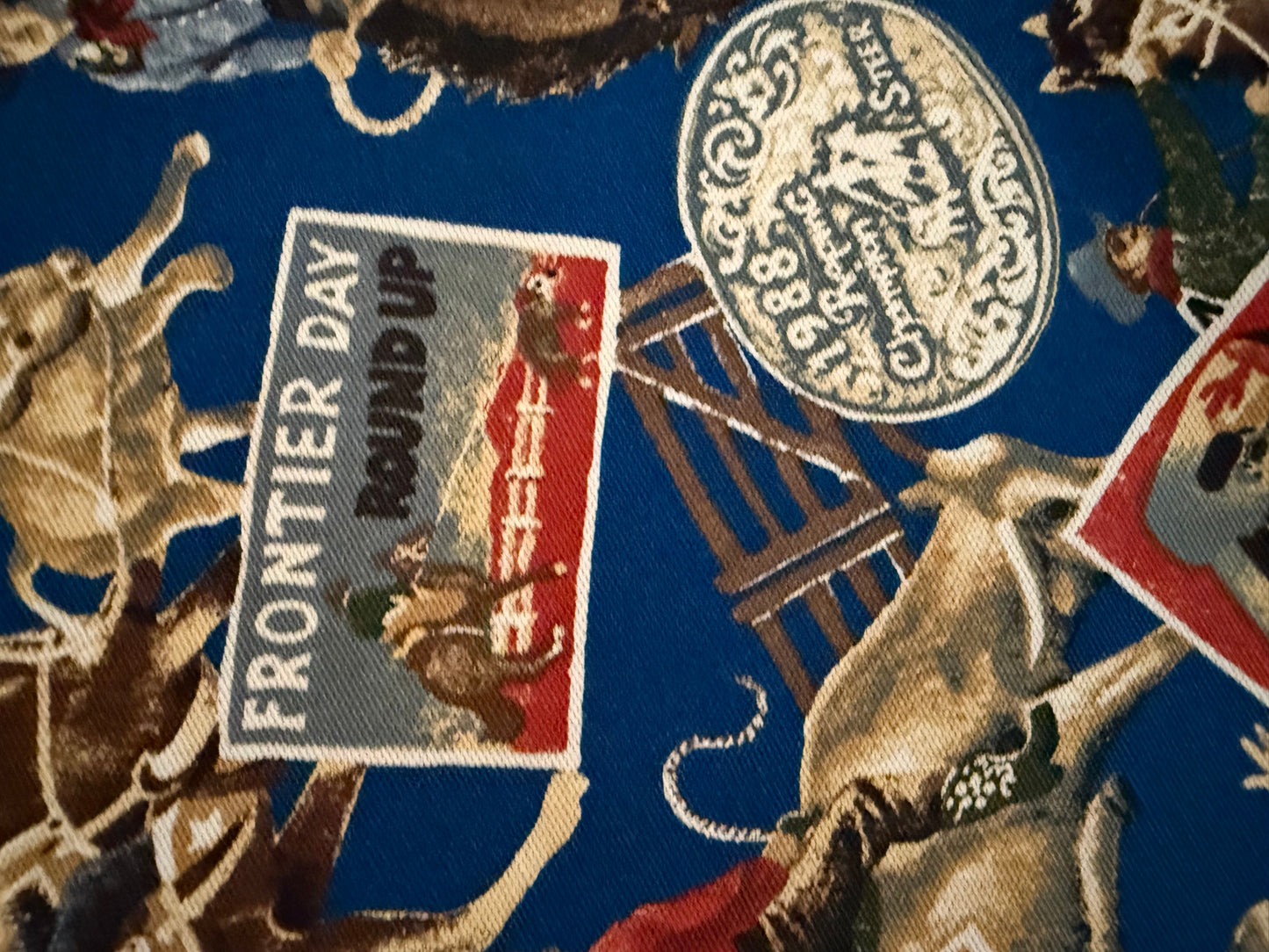 Robert Allen Extra Wide Western Rodeo Canvas Fabric – 60+ Inch Wide Cowboy & Ranch Cotton Canvas by the Yard