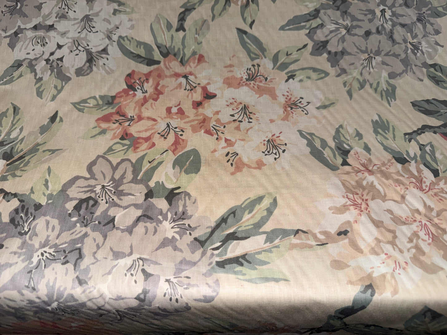 Waverly Spring Garden Floral Cotton Fabric – 54+ Inches Wide – Soft Pastel Botanical Print