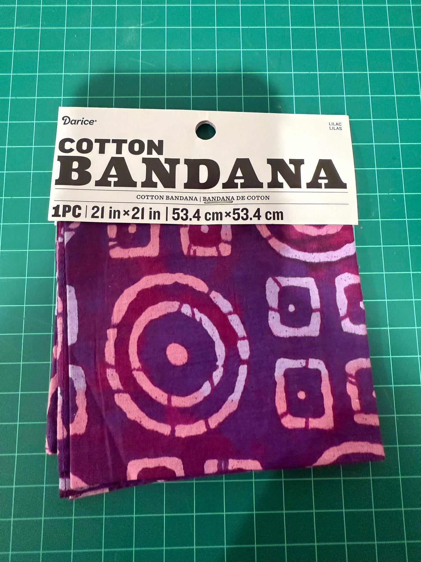 Darice assorted Cotton Bandanas 21" x 21" – Assorted Patterns – 100% Cotton Western Scarf, Hair Wrap, Craft Fabric