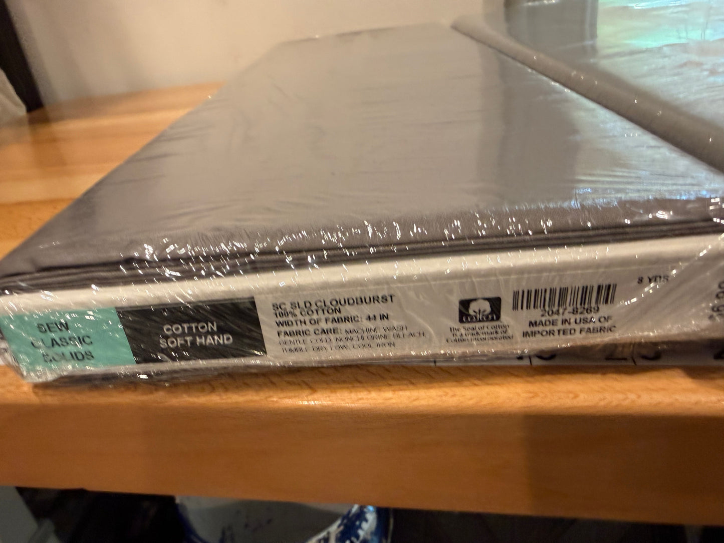 Cotton Incorporated Cloudburst Gray Solid Cotton Fabric – 44" Wide – 8 Yard Bolt – Quilt Weight