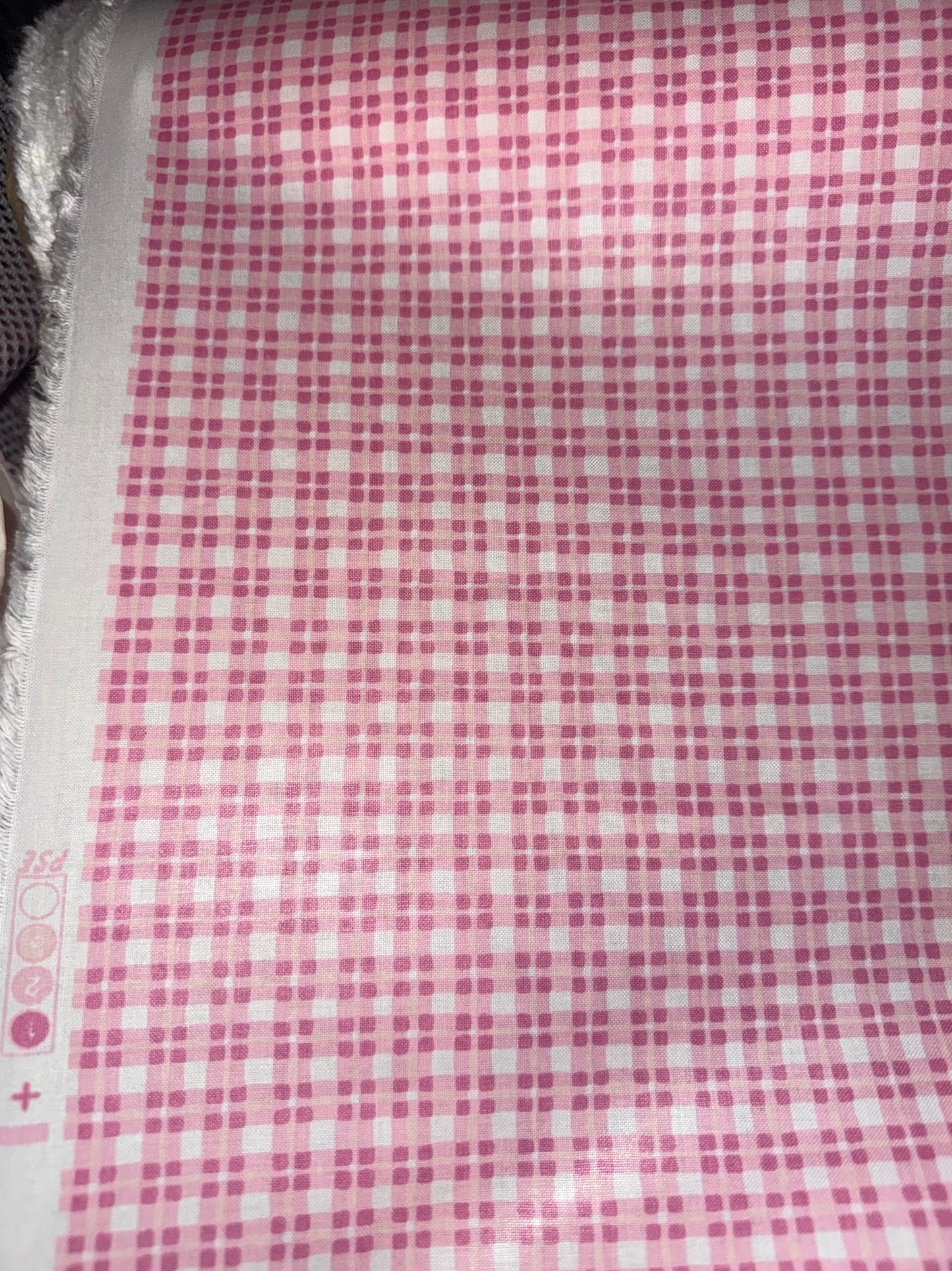 Cynthia Rowley Pink Plaid Scotchgard® Cotton Fabric – 54+ Inches Wide – Designer Home Décor Cotton