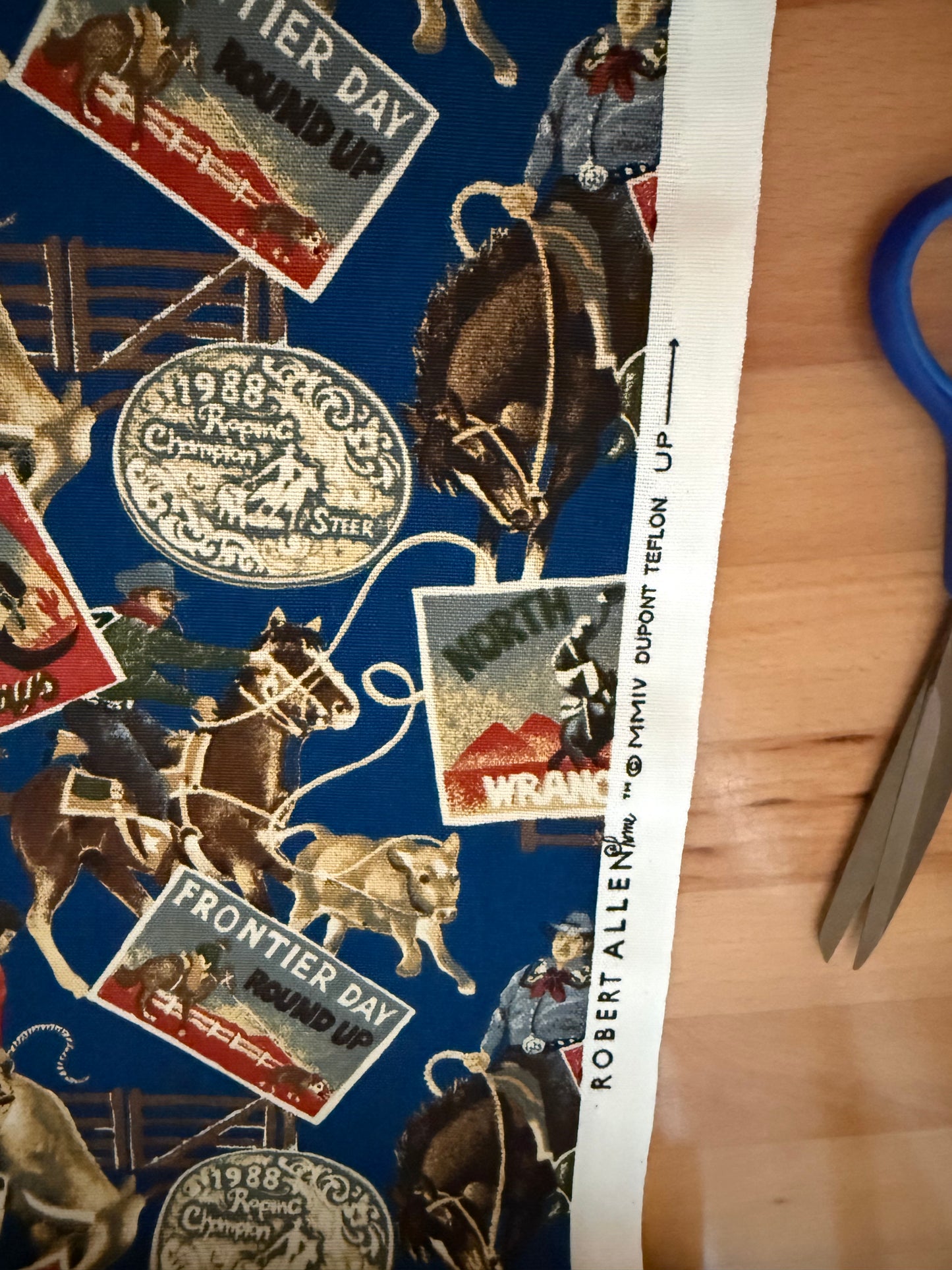Robert Allen Extra Wide Western Rodeo Canvas Fabric – 60+ Inch Wide Cowboy & Ranch Cotton Canvas by the Yard