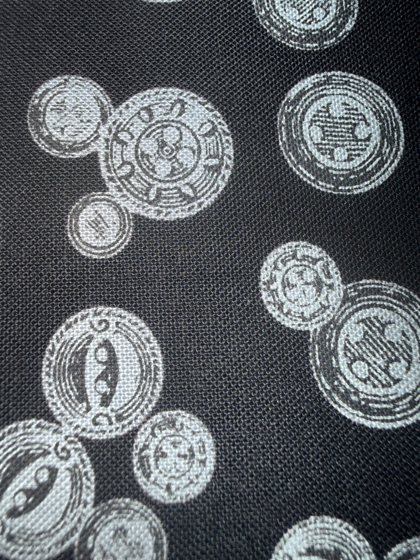 Gallery Fabrics Vintage Sewing Buttons Quilting Cotton Fabric – Black Button Toss Print – 44/45" Wide
