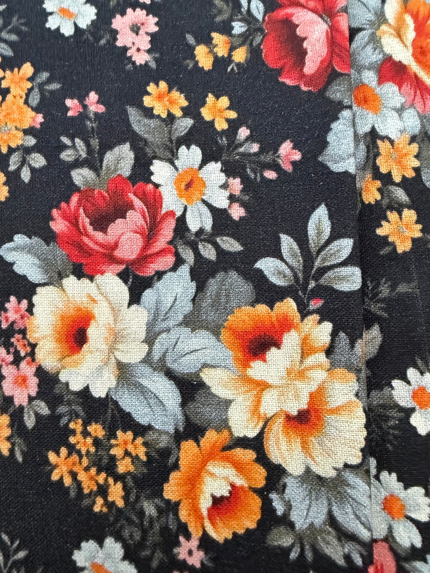 Marshall Dry Goods Vintage Florals #102 – Black Floral Quilting Cotton | 44/45" Wide