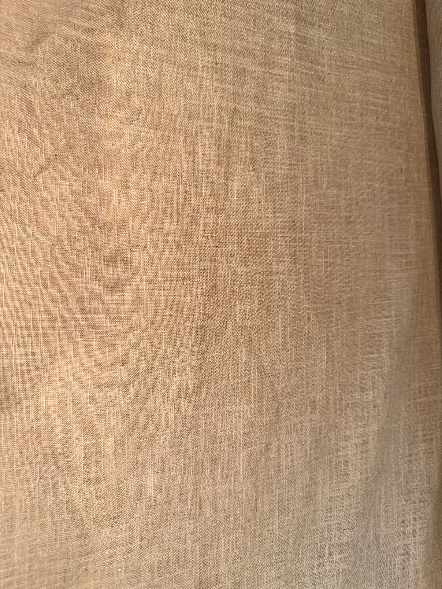 Natural Medium Weight Linen Fabric – 54+ Inches Wide – Woven Flax Linen – Neutral Tan