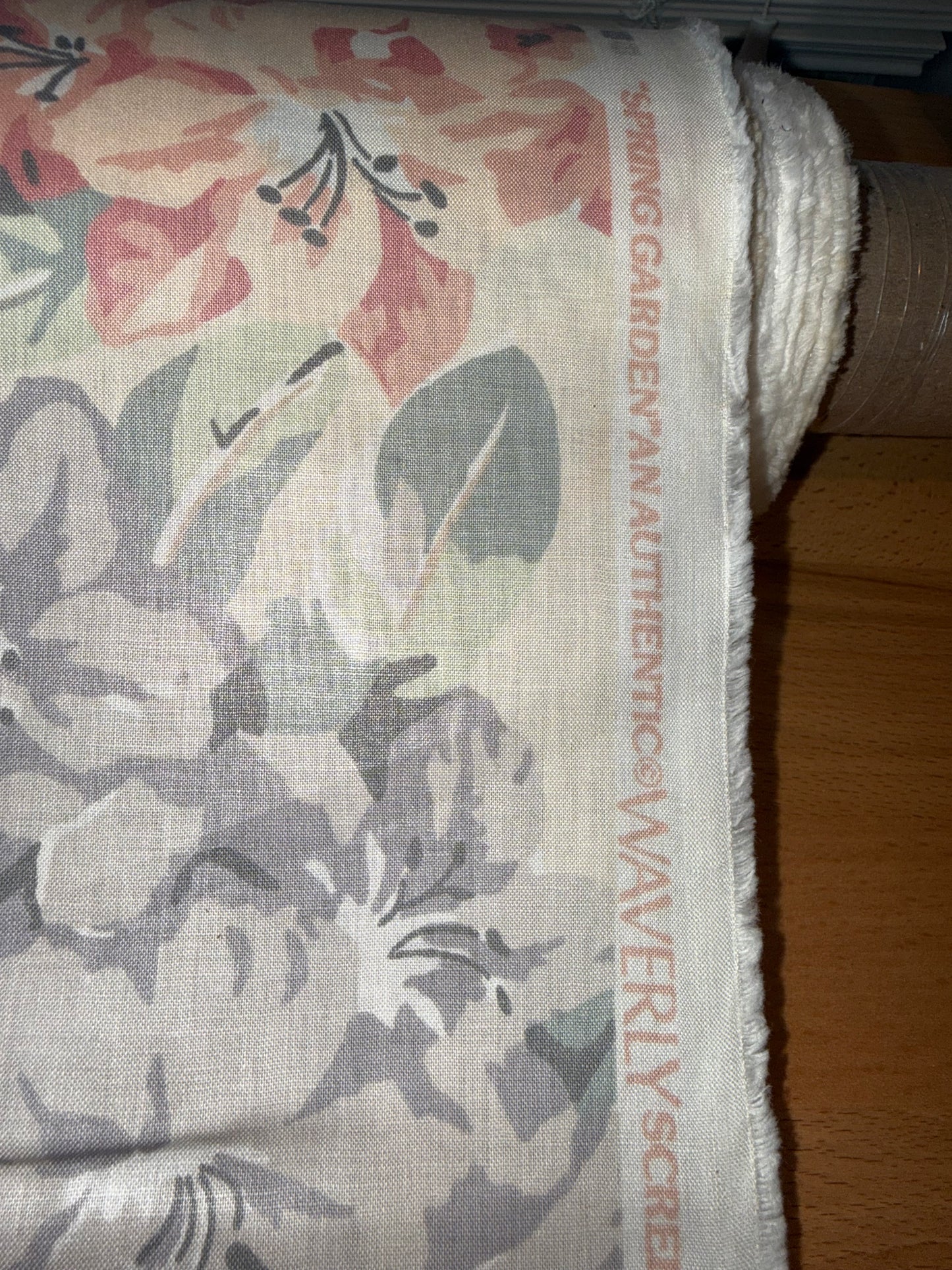 Waverly Spring Garden Floral Cotton Fabric – 54+ Inches Wide – Soft Pastel Botanical Print