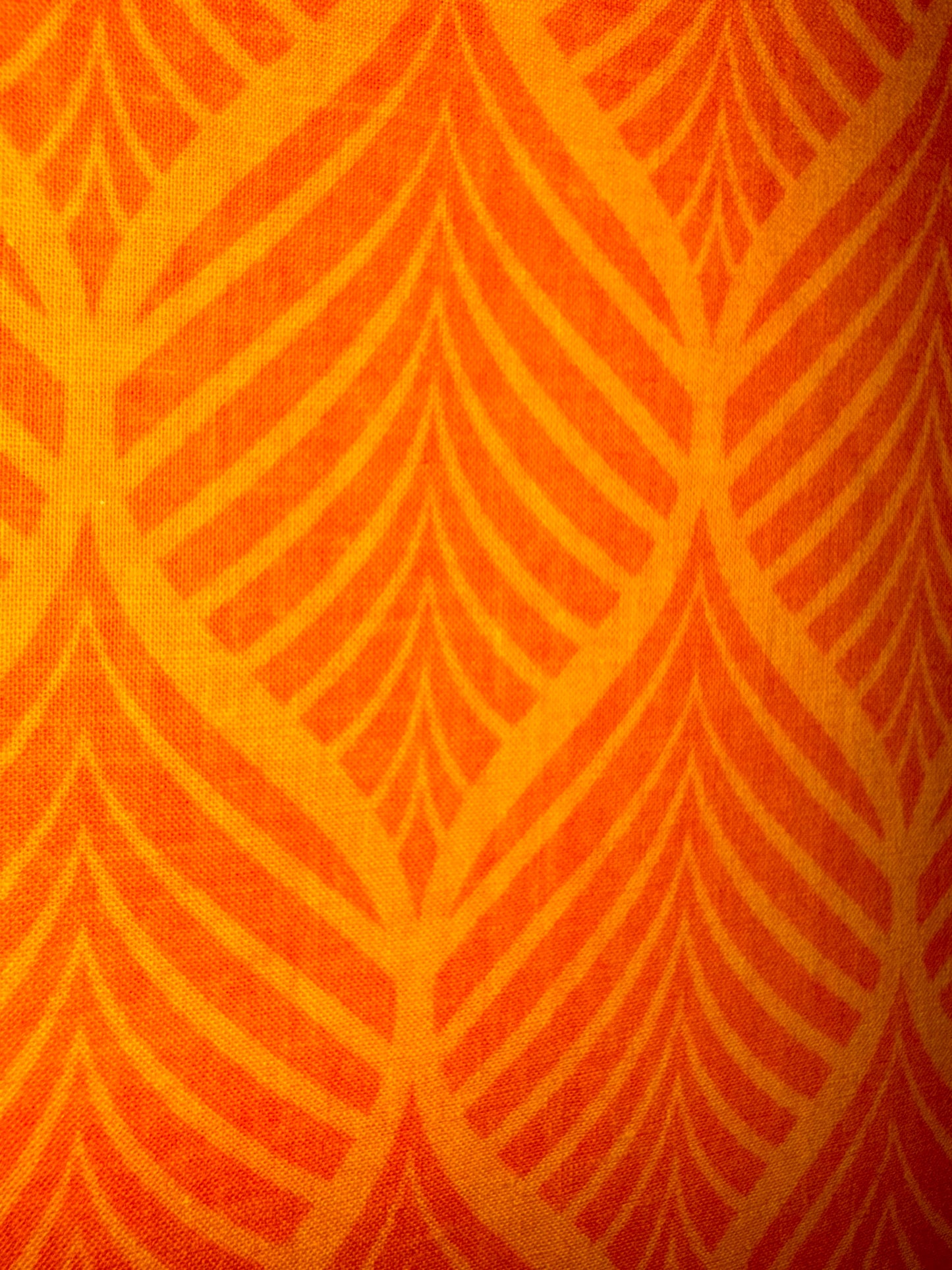 Orange Leaf Blender Quilting Cotton Fabric – 44/45" Wide – Unbranded Factory Seconds – Modern Leaf Print