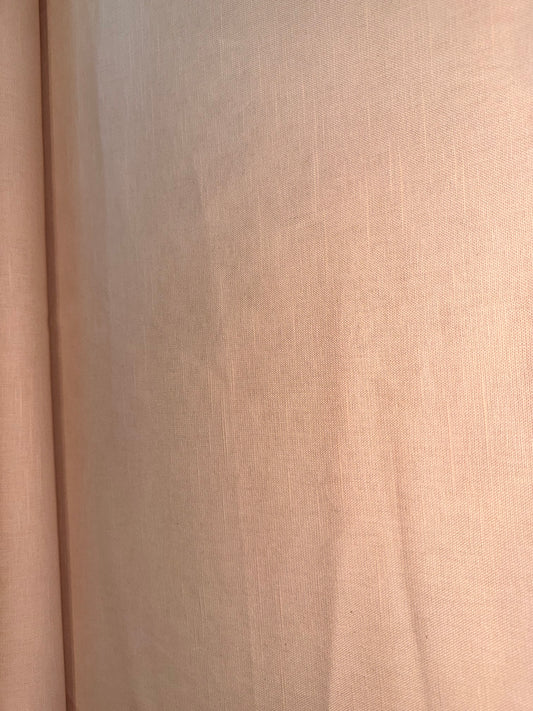 Blush Pink Linen Blend Fabric – Textured Slub Weave | Medium Weight | 56+ Inches Wide