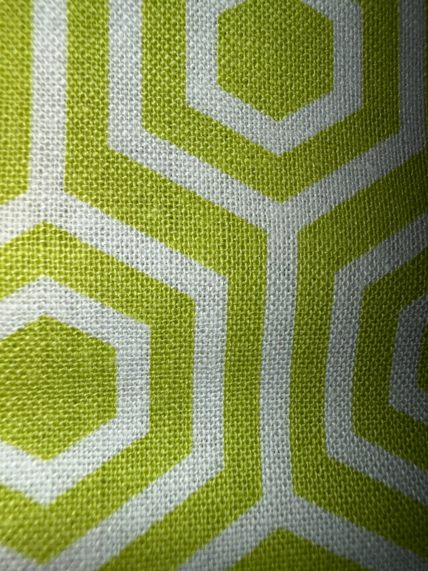 Emma & Mila Lime Hexagon Geometric Quilting Cotton Fabric – Modern Hex Print – 44/45" Wide
