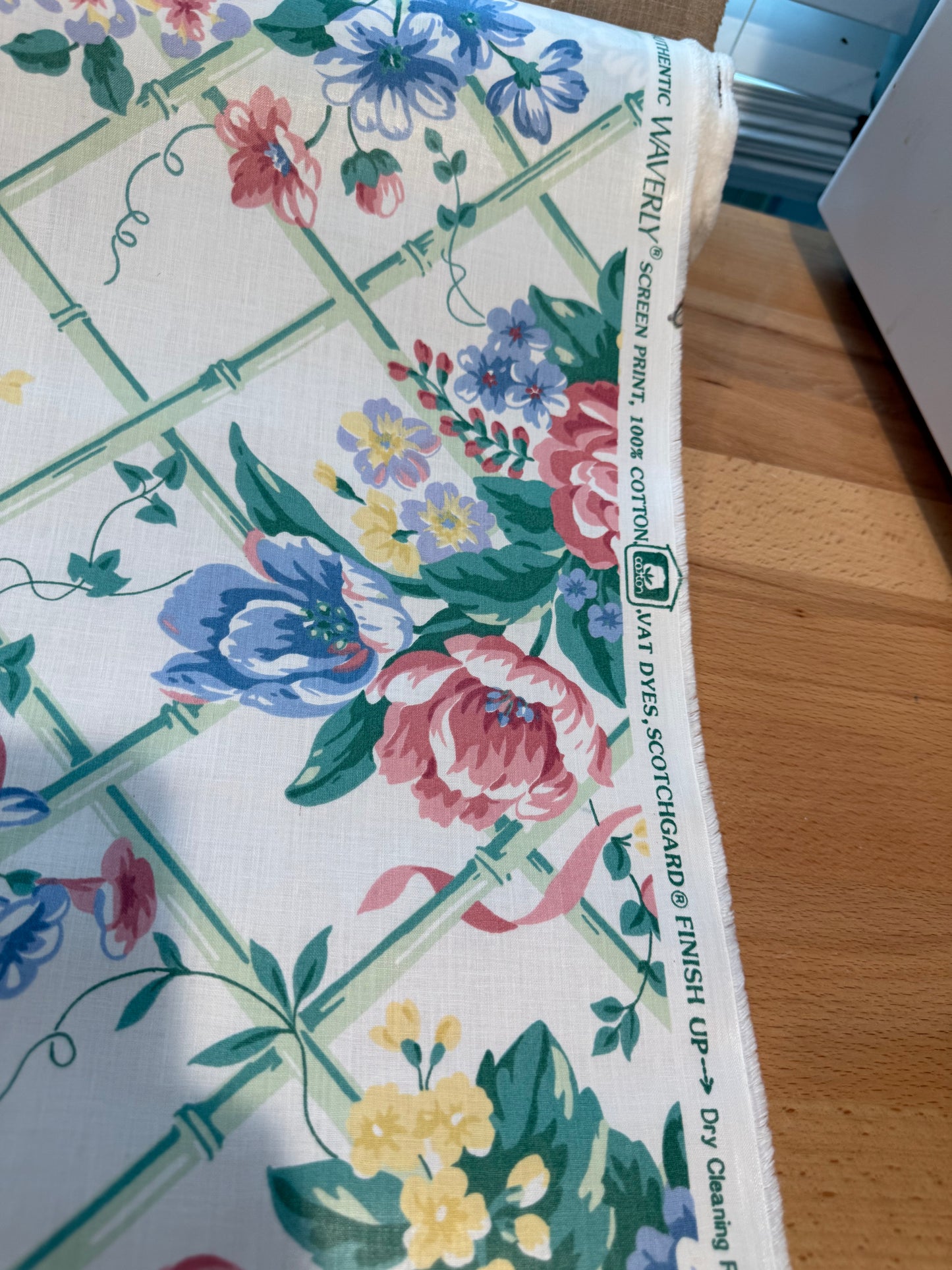 Waverly Spring Garden Scotchgard® Cotton Fabric – 54+ Inches Wide – Floral Home Décor Fabric