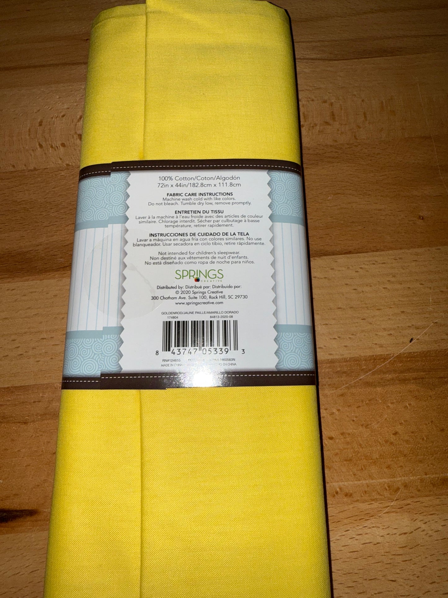 Crafty Cuts Goldenrod Solid Cotton Fabric – 2 Yard Precut – 44" Wide – Quilt & Sewing Fabric