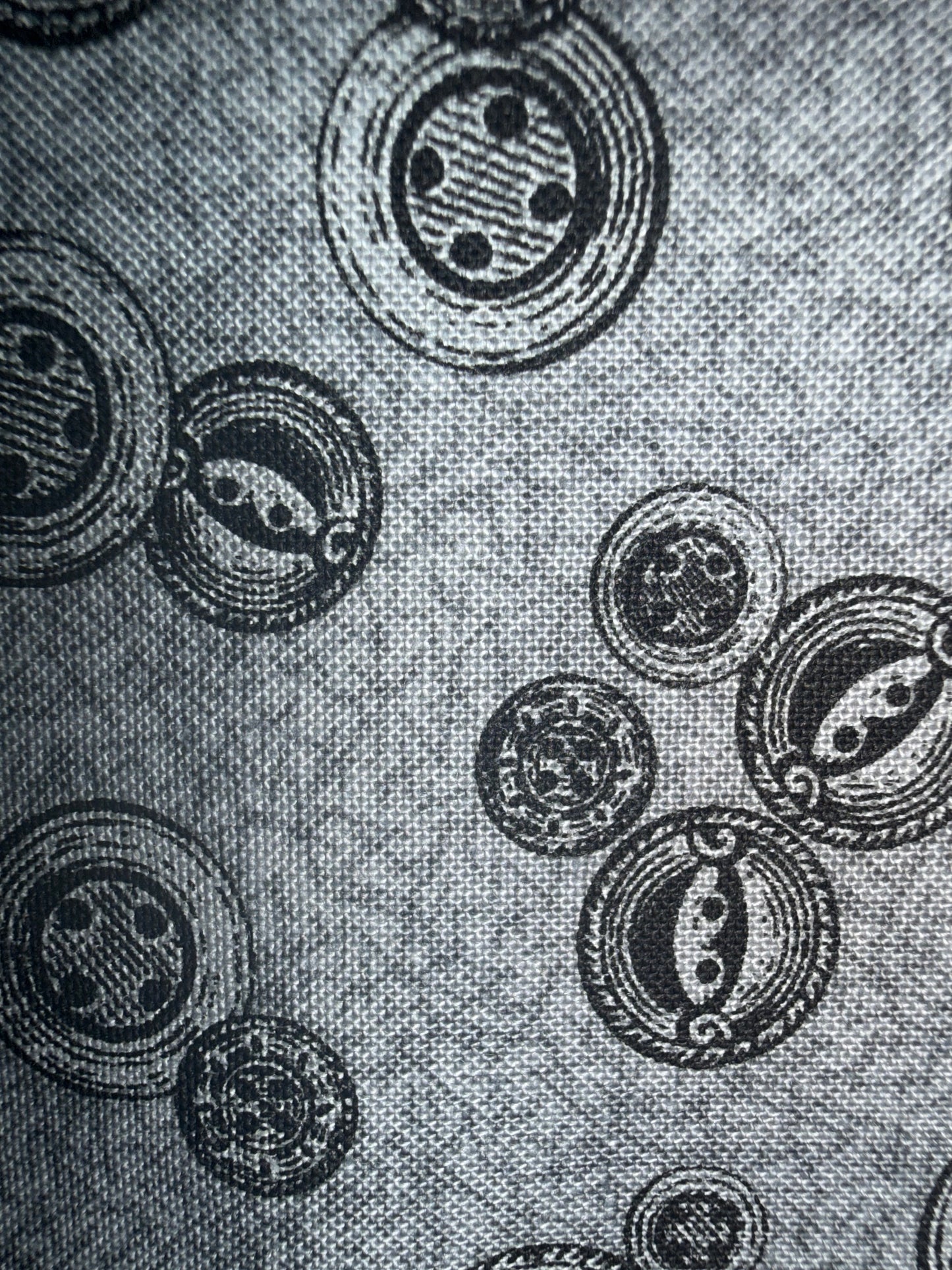 Gallery Fabrics Vintage Sewing Buttons Quilting Cotton Fabric – Gray Button Toss Print – 44/45" Wide