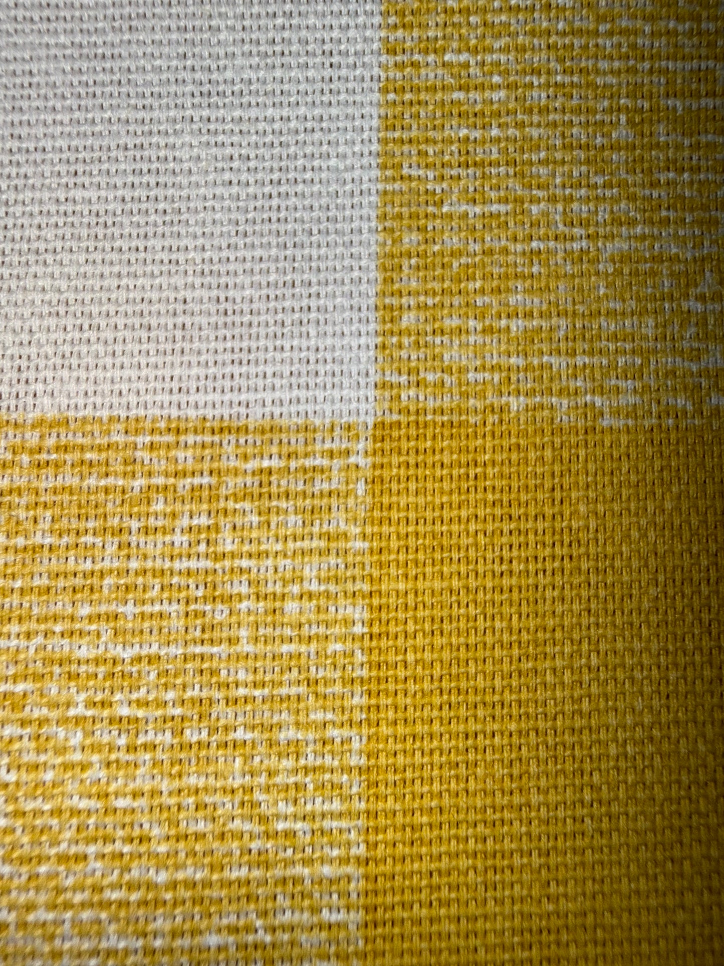 Yellow & White Buffalo Check Cotton Canvas Fabric – 60+ Inch Wide Gingham Plaid Home Décor Upholstery Fabric