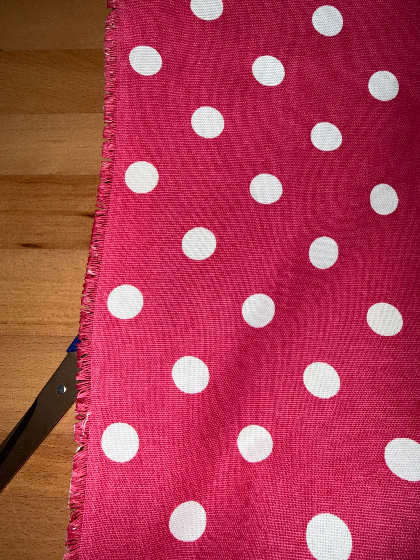 Hot Pink & White Polka Dot Cotton Canvas Fabric 56"+ Wide – Classic Polka Dot Home Décor & Craft Fabric