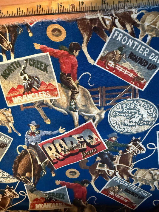Robert Allen Extra Wide Western Rodeo Canvas Fabric – 60+ Inch Wide Cowboy & Ranch Cotton Canvas by the Yard