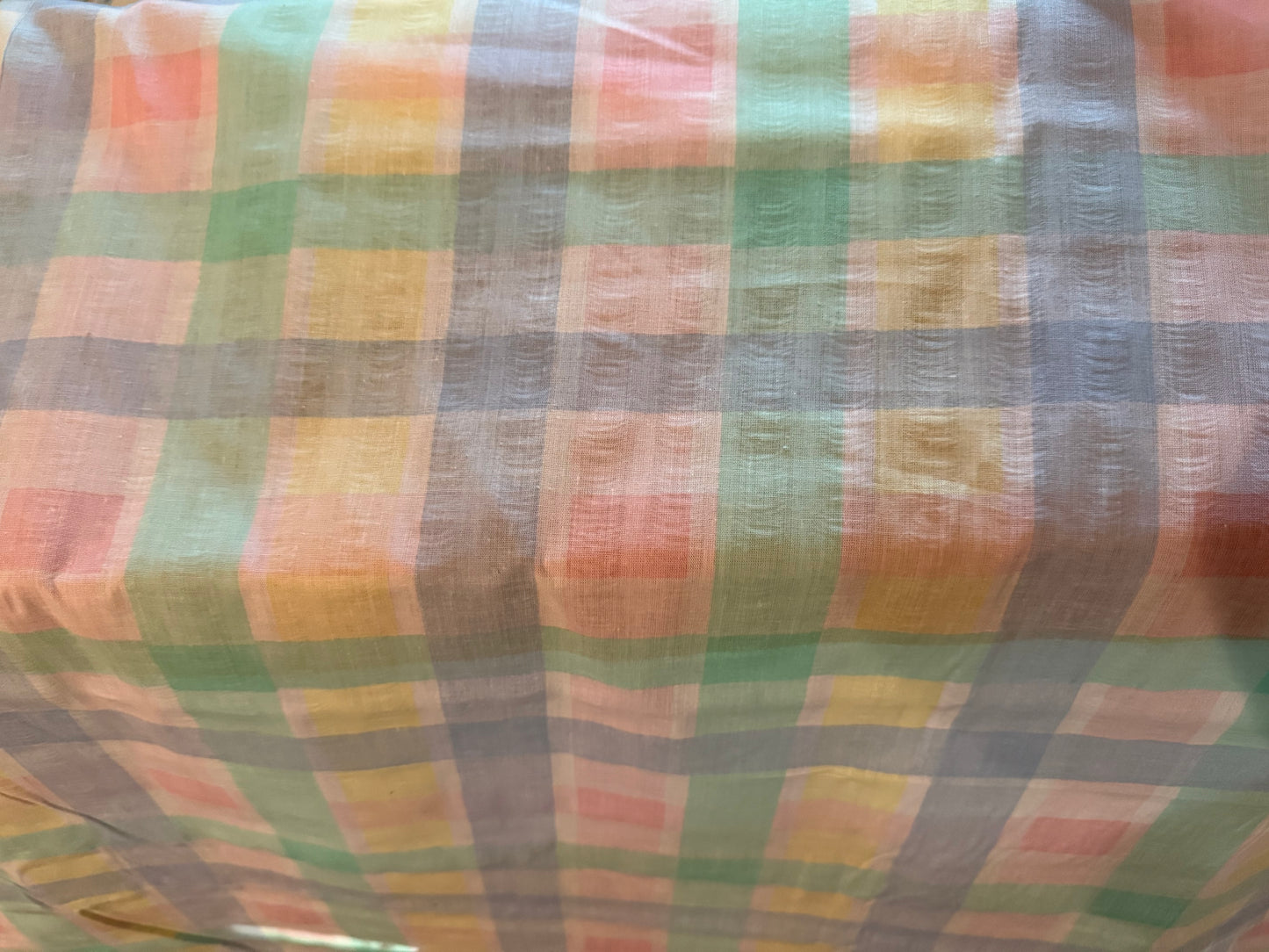 Pastel Plaid Apparel Cotton Fabric – 54+ Inches Wide | Lightweight Cotton | Factory Seconds