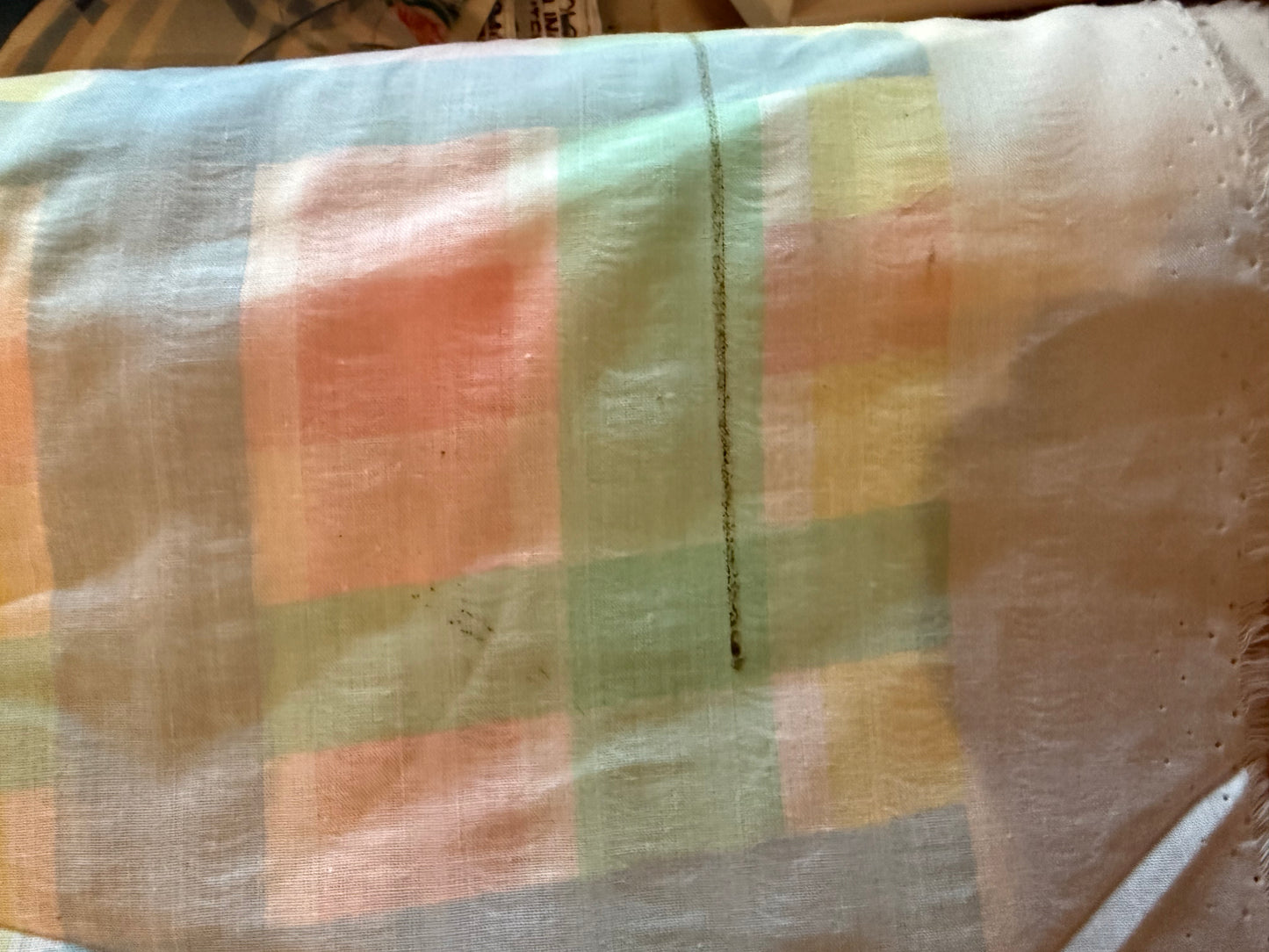 Pastel Plaid Apparel Cotton Fabric – 54+ Inches Wide | Lightweight Cotton | Factory Seconds