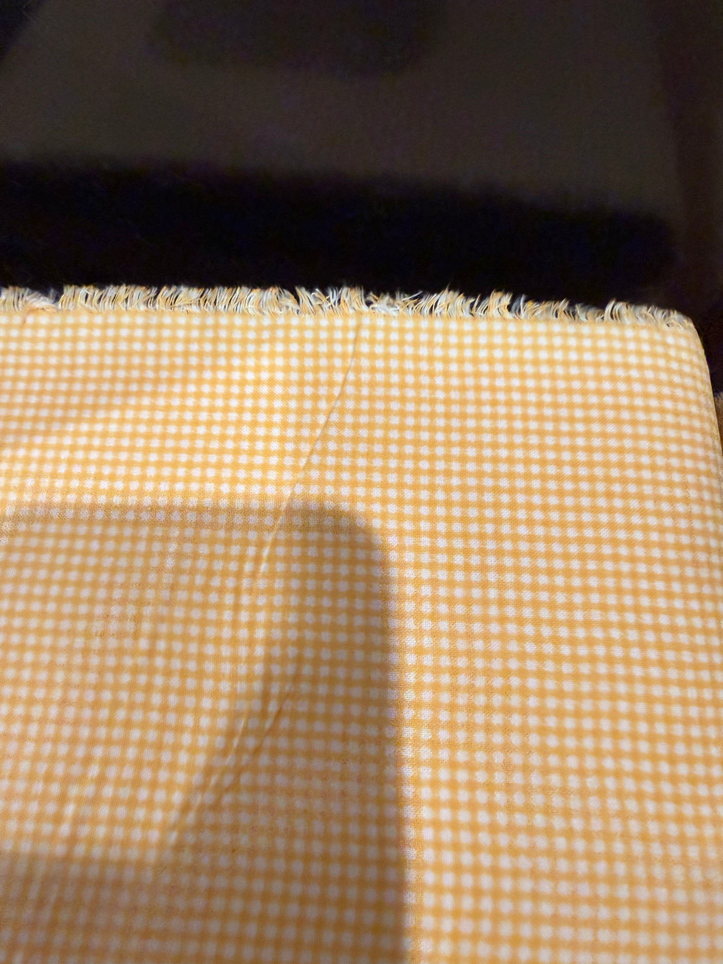 Orange Creamsicle Gingham Quilting Cotton Fabric – 44/45 Inches Wide – Small Check 100% Cotton