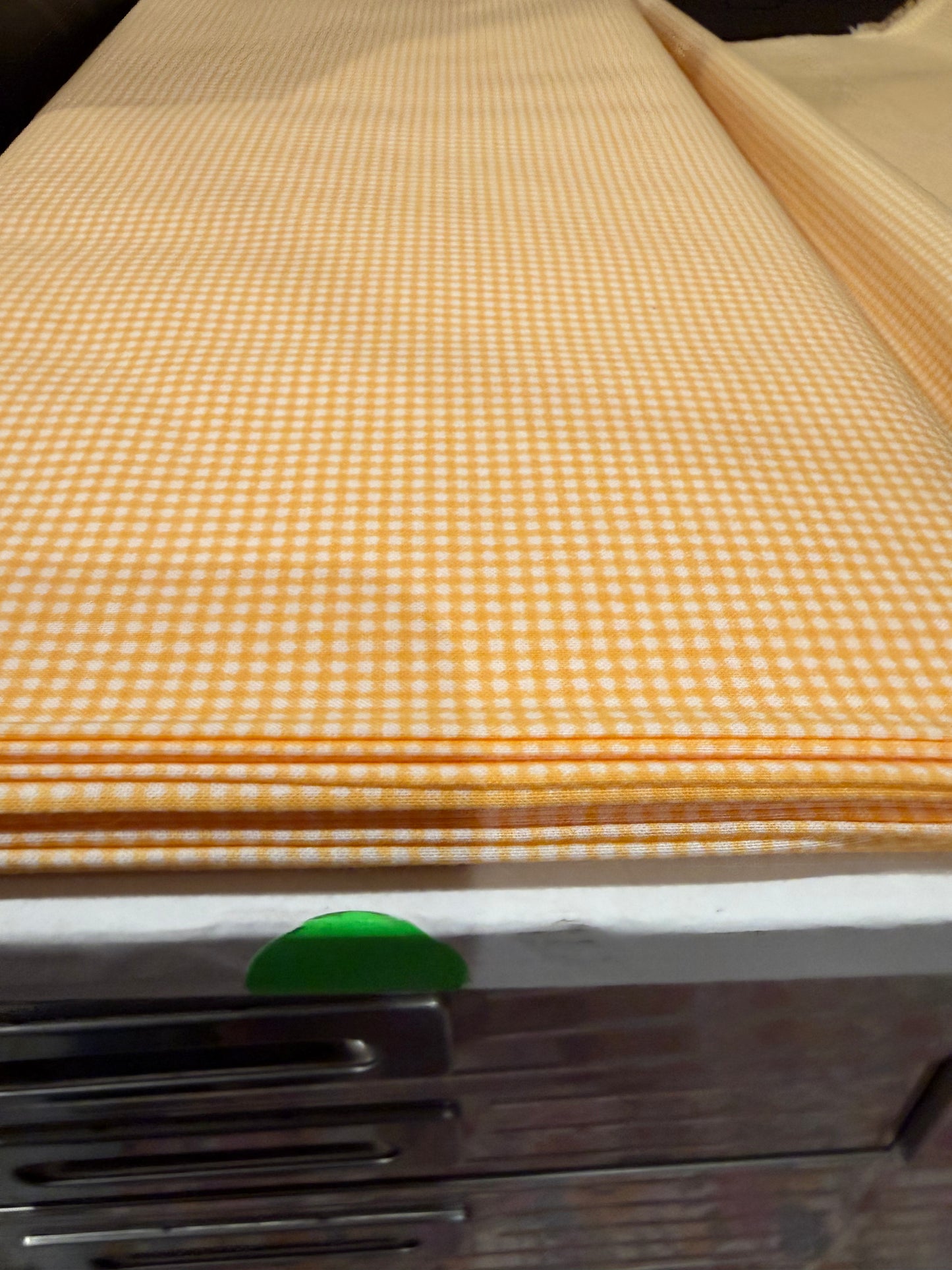 Orange Creamsicle Gingham Quilting Cotton Fabric – 44/45 Inches Wide – Small Check 100% Cotton